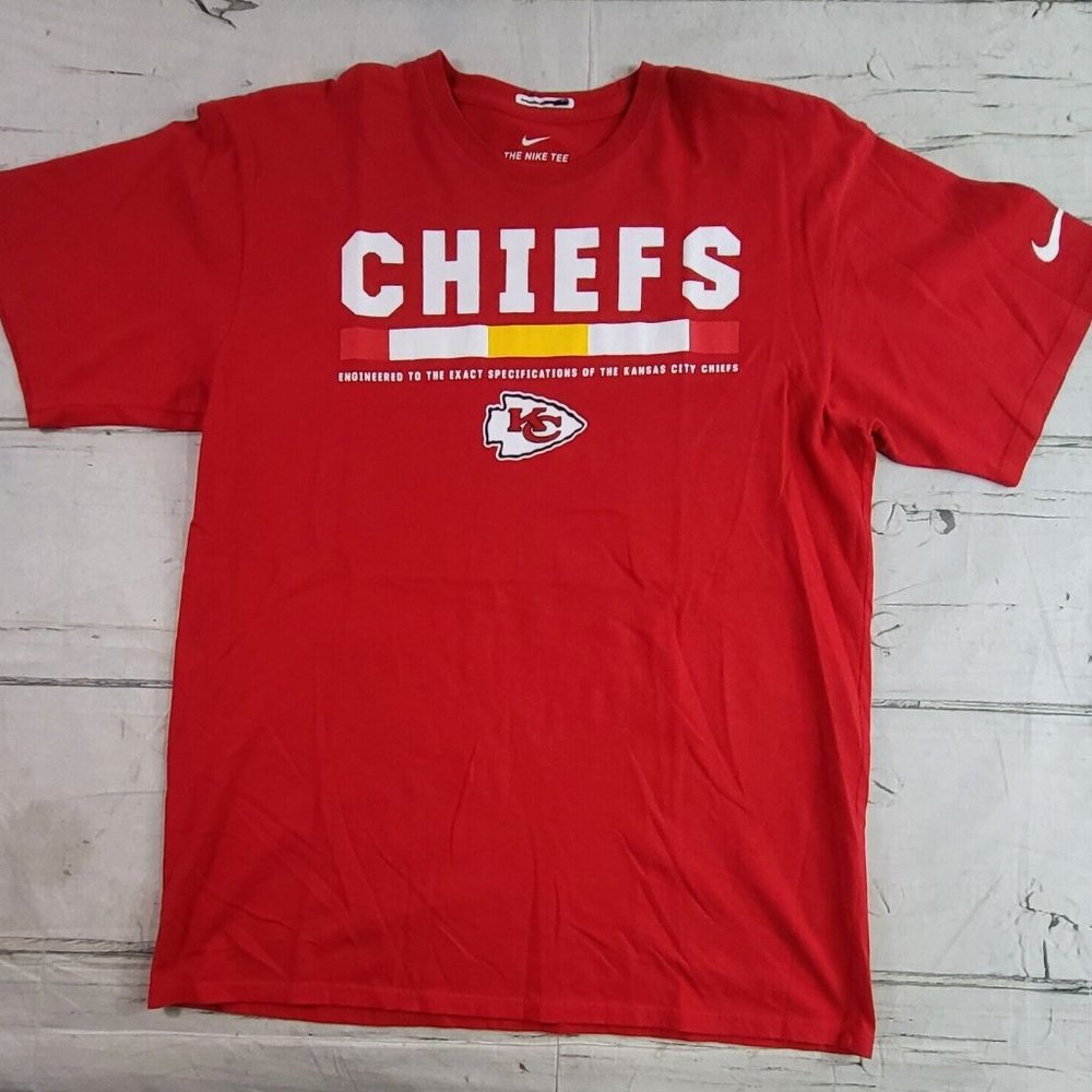Nike Kansas City KC Chiefs NFL Equipment Short Sleeve T-Shirt Mens Size S EUC